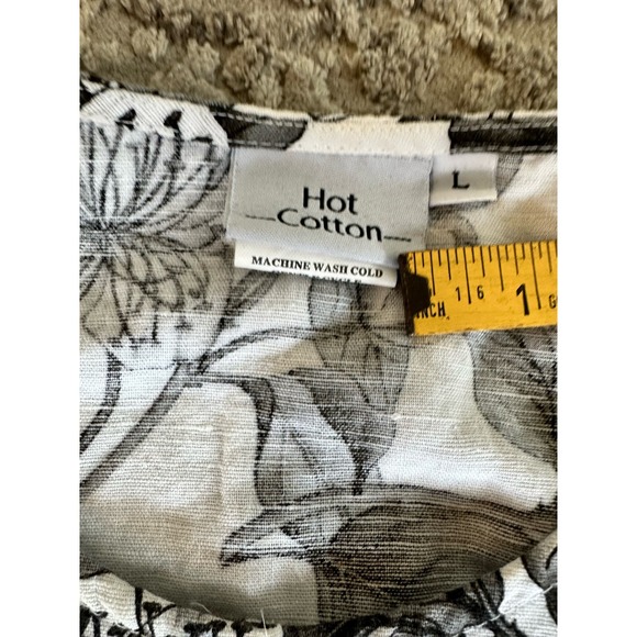 Hot Cotton 3/4 Sleeves Pullover Top Sz. Large - Picture 3 of 5